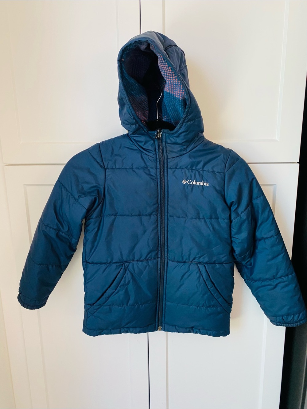 Columbia boys reversible small fleece winter coat small 6